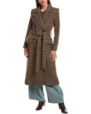 L'Agence Kolina Wool-Blend Long Coat - Brown