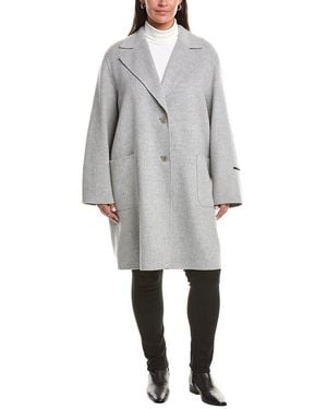 Marina Rinaldi Plus Cambra Wool-Blend Coat - Gray