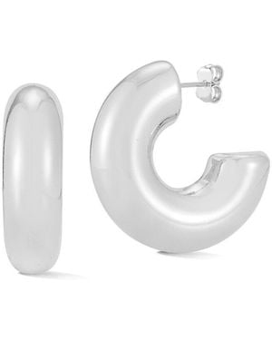 Chloe and Madison Jewellery Bold Statement Hoops - White