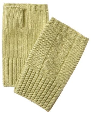 Portolano Fingerless Cashmere & Wool-Blend Armwarmers - Green