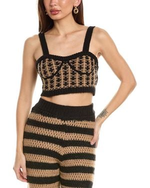 RED Valentino Mohair-Blend Bralette - Black