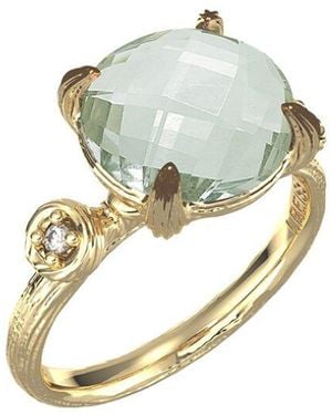 Reiss 14K 3.30 Ct. Tw. Diamond & Amethyst Cocktail Ring - Metallic
