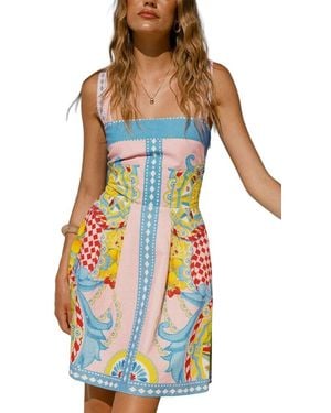 LEON GORI Sleeveless Mini Dress - Blue