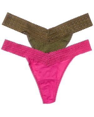 Hanky Panky 2pk Dreamease Original Thong - Pink