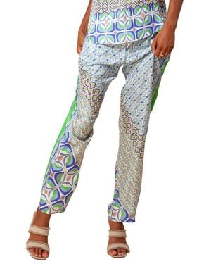 Hale Bob Silk-blend Pant - Blue