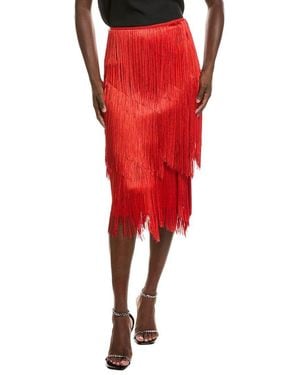 Tom Ford Flapper Fringe Skirt - Red