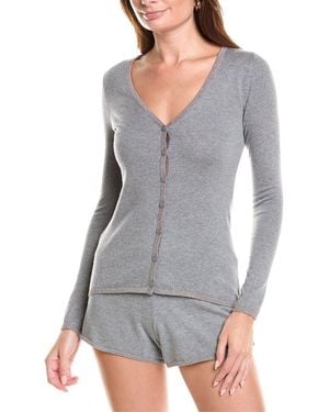 Morgan Lane Pippa Cashmere-Blend Top - Grey