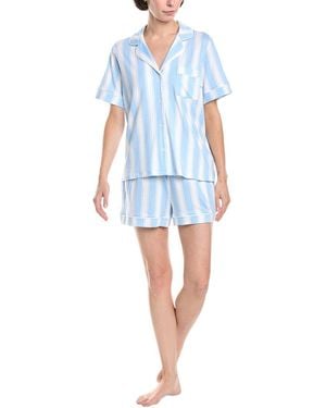DKNY 2Pc Top & Short Sleep Set - Blue