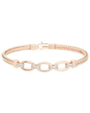 Meshmerise 0.06 Ct. Tw. Diamond 18K Over Bangle Bracelet - White