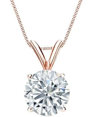 Sabrina Designs Lab Grown Diamonds 14K Rose 5.00 Ct. Tw. Lab-Grown Diamond Solitaire Necklace - White