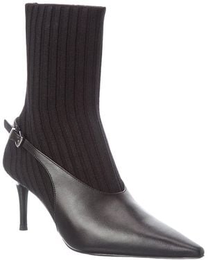 Rag & Bone Mercer Sock Leather Slingback Boot - Black