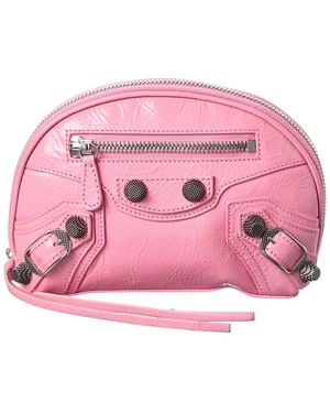 Balenciaga Le Cagole Leather Cosmetic Case - Pink