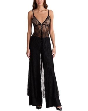Alice + Olivia Alice + Olivia Melodie Lace Maxi Top - Black