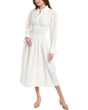 Faithfull the Brand Cervo Silk-Blend Midi Dress - White