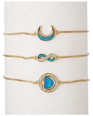 Eye Candy LA The Luxe Collection Cz Allie Bolo Cuff Bracelet Set - White