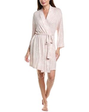 NATORI EDIT Aria Printed Rib Robe - White