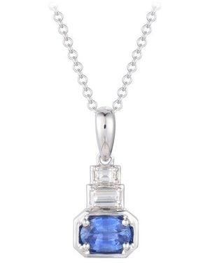 Gregg Ruth 14K 0.67 Ct. Tw. Diamond & Sapphire Pendant - White
