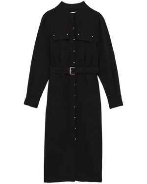 Reiss Isla Belted Shirtdress - Black