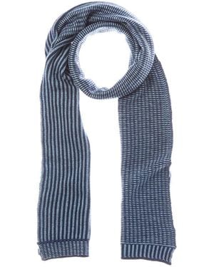 Portolano Reversible Wool-Blend Scarf - Blue