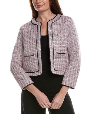 Maje Tweed Suit Blazer - Grey