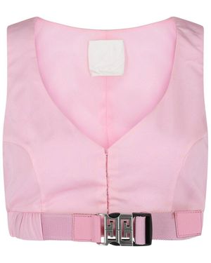 Givenchy Nylon Belted Crop Top - Pink