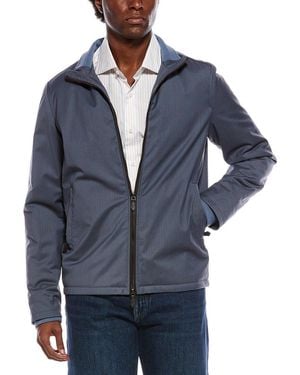 Isaia Wool-Blend Solid Jacket - Blue