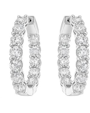 Diana M. Jewels Diana M. 14K 7.00 Ct. Tw. Lab-Grown Diamond Hoop Earrings - White