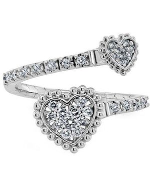 Sabrina Designs 14k 0.37 Ct. Tw. Diamond Heart Bypass Ring - White