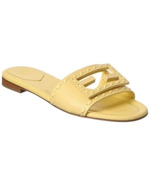Fendi Baguette Leather Sandal - Yellow