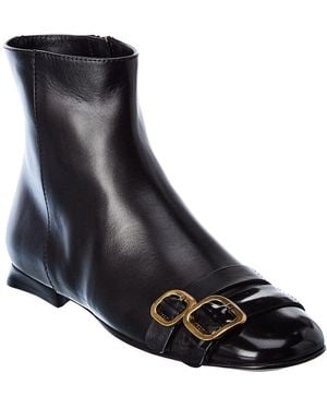 Tod's Tods Buckled Leather Bootie - Black