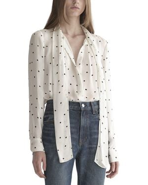 A.L.C. Viv Silk Top - White