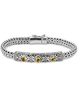 Samuel B. 18K 1.20 Ct. Tw. Citrine Bracelet - White