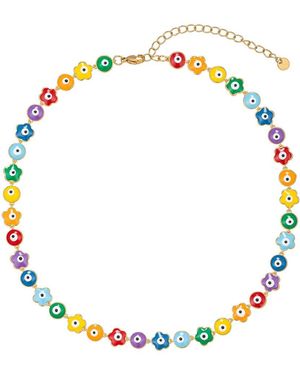 Eye Candy LA The Luxe Collection Flower Eye Necklace - Metallic