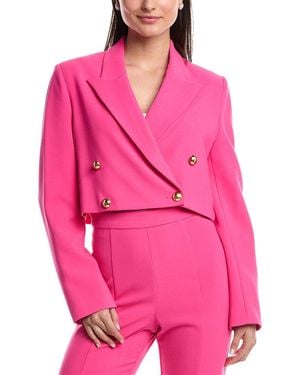 Black Halo Hugo Crop Blazer - Pink