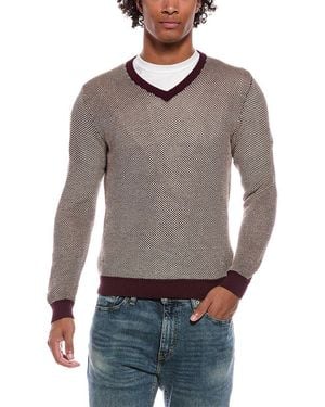 Slowear Linen-Blend V-Neck Jumper - Grey