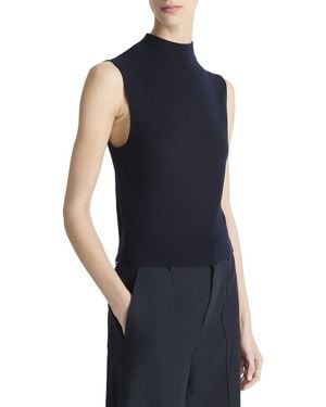 Vince Mock Neck Top - Blue
