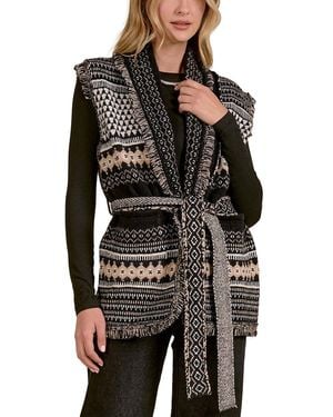 Elan Wool-Blend Cardigan - Black
