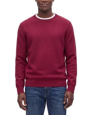 RAFFI Textured Crewneck Jumper