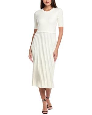 Tahari The Vesper Sweaterdress - White