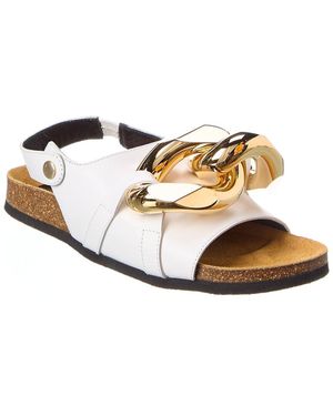 JW Anderson Chain Leather Sandal - Metallic