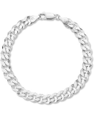 YIELD OF MEN Yield Of Silver 7mm Curb Chain Bracelet - Metallic