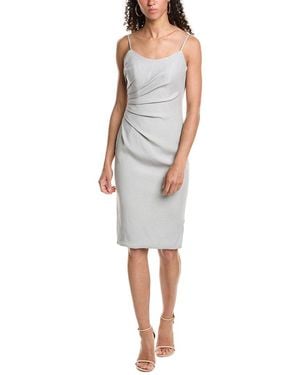 Rene Ruiz Drape Sheath Dress - White