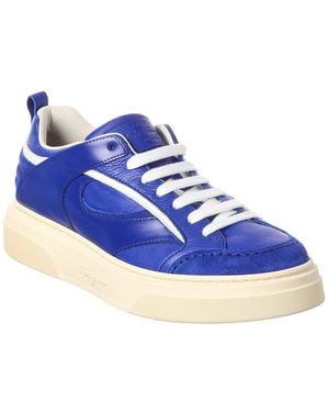 Ferragamo Leather Sneaker - Blue