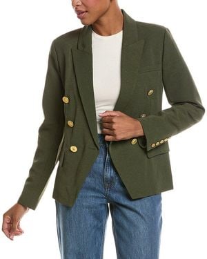 L'Agence Kenzie Double-Breasted Blazer - Green