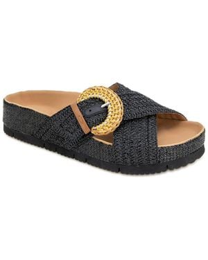 Gentle Souls Louisa Raffia Sandal - Blue