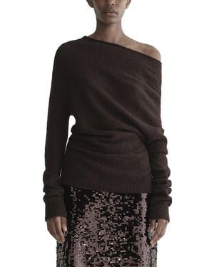 A.L.C. Freya Alpaca & Wool-Blend Top - Black