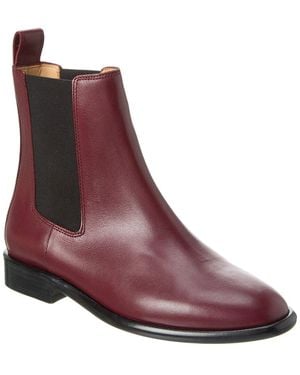Isabel Marant Galna Leather Bootie - Purple