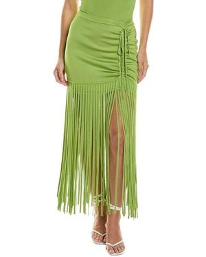 Toccin Amalia Ruched Mini Skirt - Green
