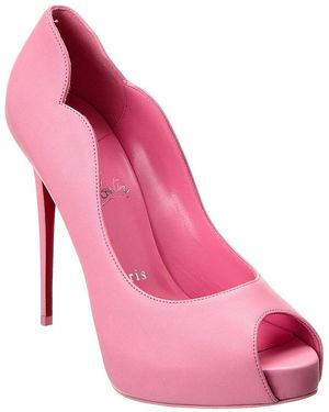 Christian Louboutin Hot Chick Alta 120 Leather Sandal - Pink