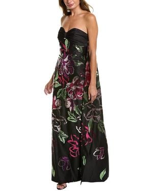 Marchesa Strapless Gown - Black